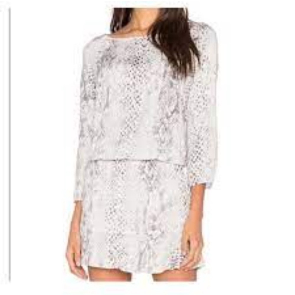 Soft Joie Gray Bateau Neck 3/4 Sleeve Dress